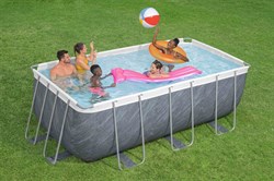 Bestway 56722 / Прямоугольный каркасный бассейн  412х201х122 см + фильтр-насос, лестница - фото 135370