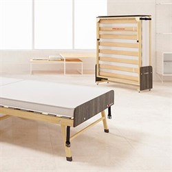 Раскладушка деревянная 200x90 см, на ламелях, нагрузка  150 кг, Основа сна MAX / цвет ВЕНГЕ - фото 97824
