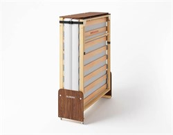 Раскладушка деревянная 200x90 см, на ламелях, нагрузка  150 кг, Основа сна MAX / цвет ВЕНГЕ - фото 97837
