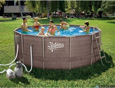 Каркасный бассейн / 457х132см / Summer Waves P20-1552-S +песочный фильт насос, лестница, тент, подстилка, набор для чистки DELUXE, скиммер Каркасный бассейн / 457х132см / Summer Waves P20-1552-S +песочный фильт насос, лестница, тент, подстилка, набор для чистки DELUXE, скиммер