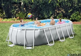Intex 26796 / Овальный каркасный бассейн / 503х274х122 / Prism Frame Oval + фильтр-насос, лестница, тент, настил