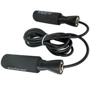 Скакалка ПВХ с подшипником 2,8 м. мягкие ручки (черная) C33275 Скакалка ПВХ с подшипником 2,8 м. мягкие ручки (черная) C33275