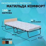 Раскладушка с матрасом / кровать-тумба Матильда Комфорт 900 КМ ДУБ Раскладушка с матрасом / кровать-тумба Матильда Комфорт 900 КМ ДУБ