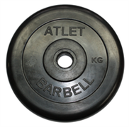 Диск обрезиненный черный MB ATLET d-26 25кг Диск обрезиненный черный MB ATLET d-26 25кг