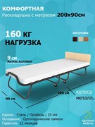 Раскладушка с матрасом Элеонора ПРЕМИУМ (200x90x43см) ДУБ Раскладушка с матрасом Элеонора ПРЕМИУМ (200x90x43см) ДУБ