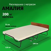 Двухспальная раскладушка Амалия с матрасом 190x120 ОРЕХ Двухспальная раскладушка Амалия с матрасом 190x120 ОРЕХ