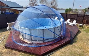 Круглый павильон Pool tent размер d 450 см / размер бассейна до 3,2 метров Круглый павильон Pool tent размер d 450 см / размер бассейна до 3,2 метров