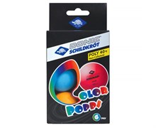Мячики для н/тенниса DONIC COLOR POPPS 40+, 6 шт, (разноцветные) - 649015