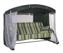 Качели садовые Империя зеленые (труба 63,5мм) (257х145х185) / Цвет 001