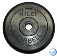 Диск обрезиненный черный MB ATLET d-26 2,5кг Диск обрезиненный черный MB ATLET d-26 2,5кг