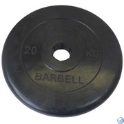 Диск обрезиненный черный MB ATLET d-51 20кг Диск обрезиненный черный MB ATLET d-51 20кг