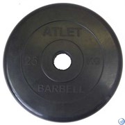 Диск обрезиненный черный MB ATLET d-51 25кг Диск обрезиненный черный MB ATLET d-51 25кг