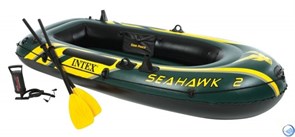 Надувная лодка Intex 68347 2-x местная Seahawk 200 Set +весла и насос Надувная лодка Intex 68347 2-x местная Seahawk 200 Set +весла и насос