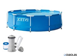 Каркасный бассейн Intex 28212 + фильтр-насос (366х76см) Каркасный бассейн Intex 28212 + фильтр-насос (366х76см)