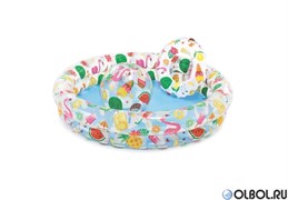 Бассейн детский Звезды с мячом и кругом Intex 59460 (122х25) Бассейн детский Звезды с мячом и кругом Intex 59460 (122х25)