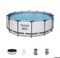 Каркасный бассейн Steel Pro Max Bestway 5612X + насос-фильтр, лестница, тент (427х122) - фото 111919