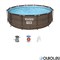 Каркасный бассейн на опорах Ротанг Deluxe Set Bestway 56709 + фильтр-насос, лестница (366х100см)